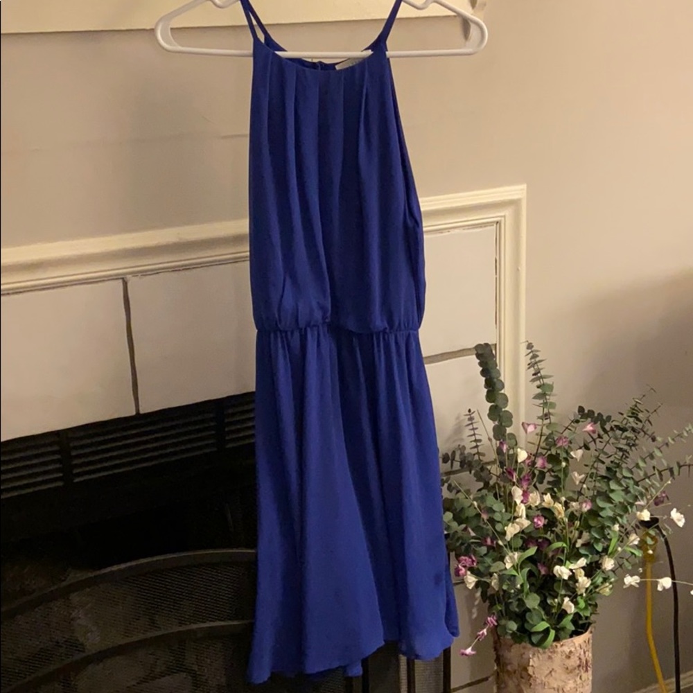 Lush | Classic blue high neck dress Size S